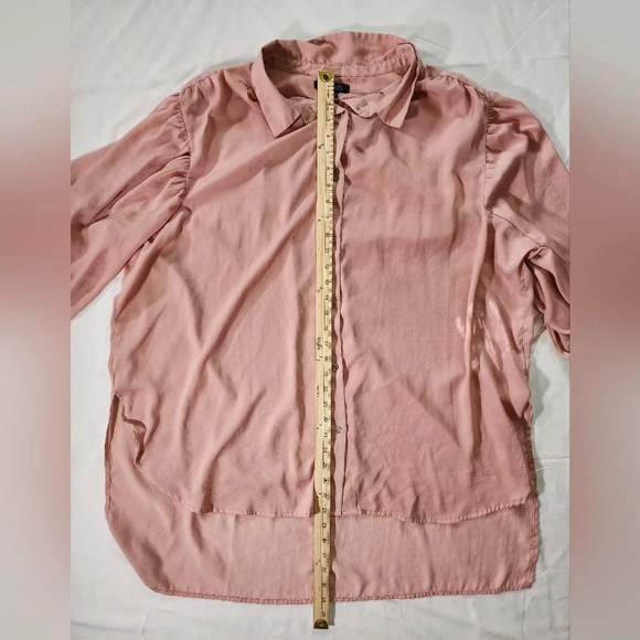 Roman's Tunic Womens Blush Button Up Blouse - Picture 2 of 11